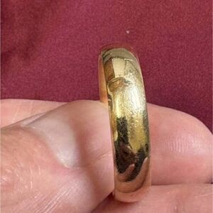 14k Yellow gold Plain Comfort Ring Men's ( 11  Gram Large Size